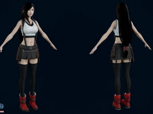 最终幻想7重制版 角色模型合集蒂法爱丽丝扎克斯 FF7 RE