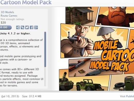 Unity3d Ϸģ Mobile Cartoon Model Pack ֻͨģͰ