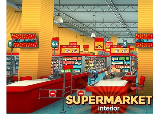 unity3d̳ڲģ Supermarket Interior