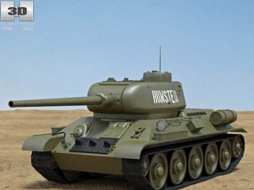 T-34-85 ̹ģͣOBJ MAX C4D ʽ